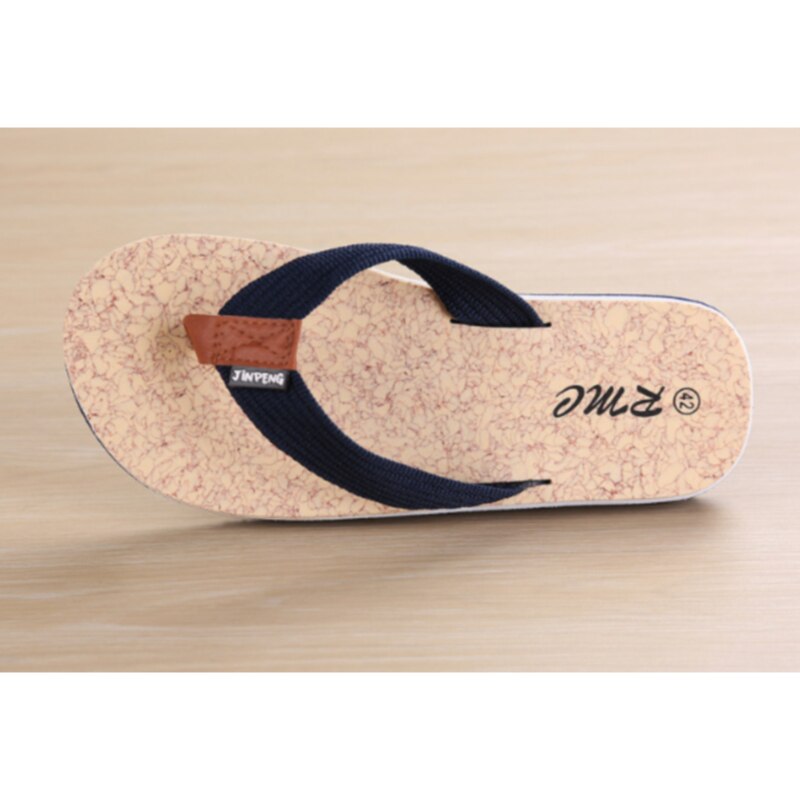 Herenschoenen outdoor strand antislip heren slippers eva lichtgewicht zachte platte zool pantoffel basic sandalen: Blauw / 44