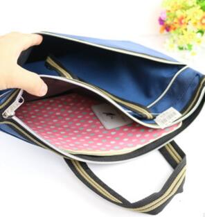 Cs -8216 oxford tyg bärbar  a4 papperspåse non-woven dubbla lager dragkedja bollpåse