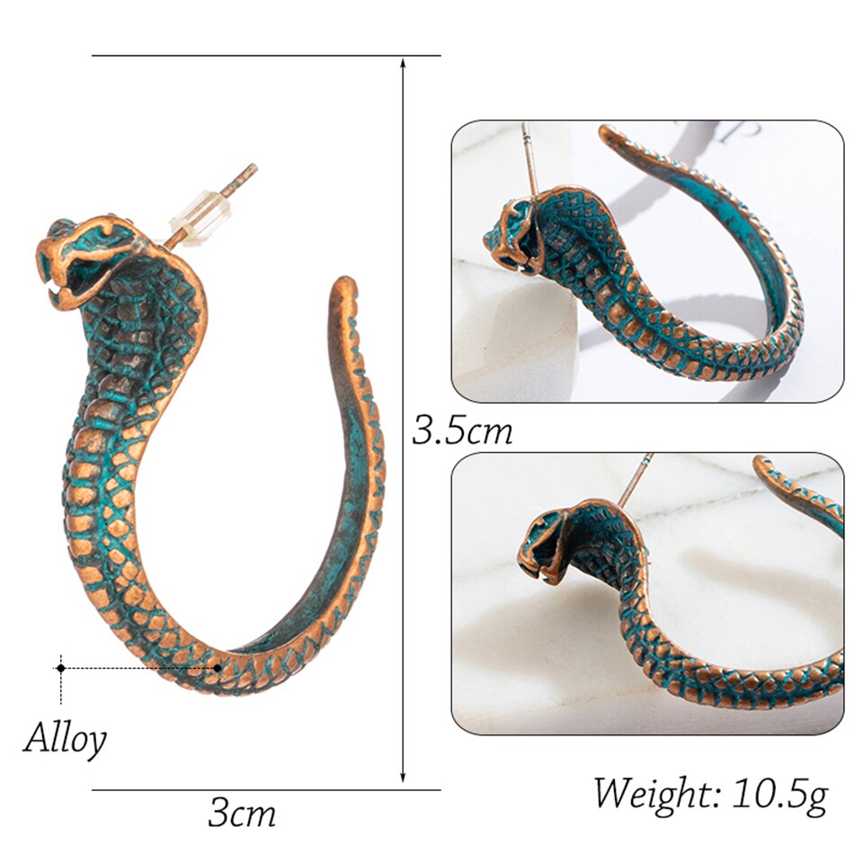 India Boho Etnische Cobra Dangle Oorbellen Voor Vrouwen Vrouwelijke Trendy Party Oorbellen Opknoping Sieraden Accessoires