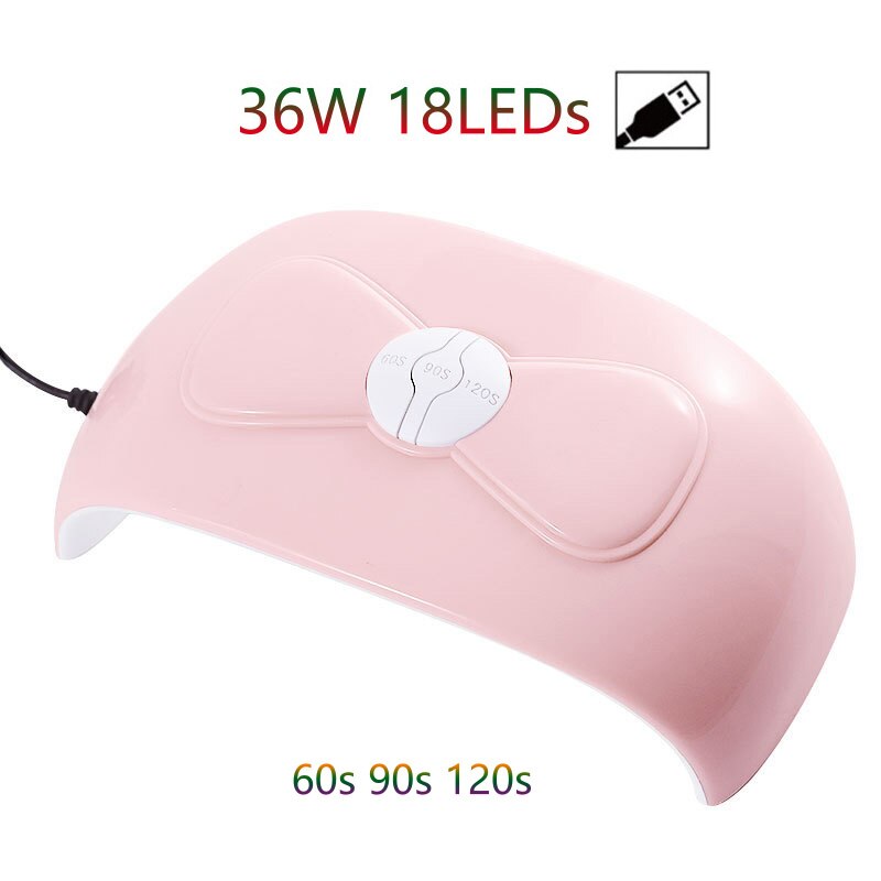 SUN X8 Max-Lámpara de uñas LED UV, secador de uñas de 120W, 57 LED, secado rápido, 10S, 30S, 60S, 99S, potente secador de uñas: 36W 18LED X2