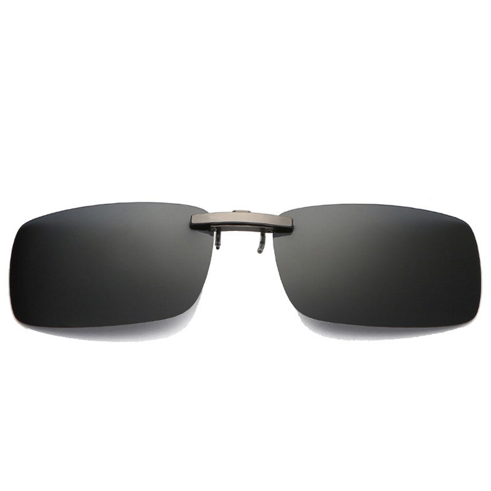 Universele Clip-On Gepolariseerde Zonnebril Auto Driver Bril Anti-Uva UV400 Hd Rijden Lens Clip Op Zonnebril Interieur accessoires: gray