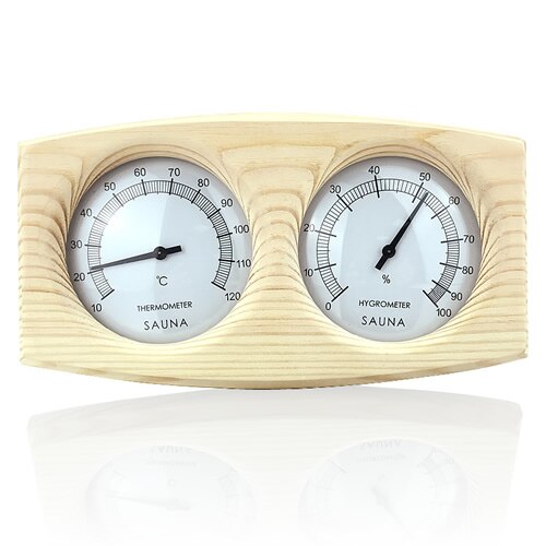 Sauna værelse træ termometer hygrometer hygrotermograf temperatur instrument: 02
