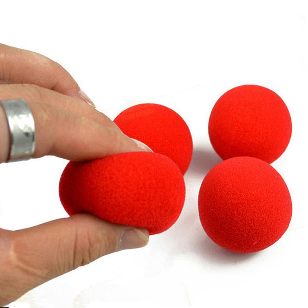 30pcs 2.5/3.5/4.5cm Close-Up Magic Sponge Ball Brand Street Classical Comedy Trick Soft Red Sponge Ball Toy