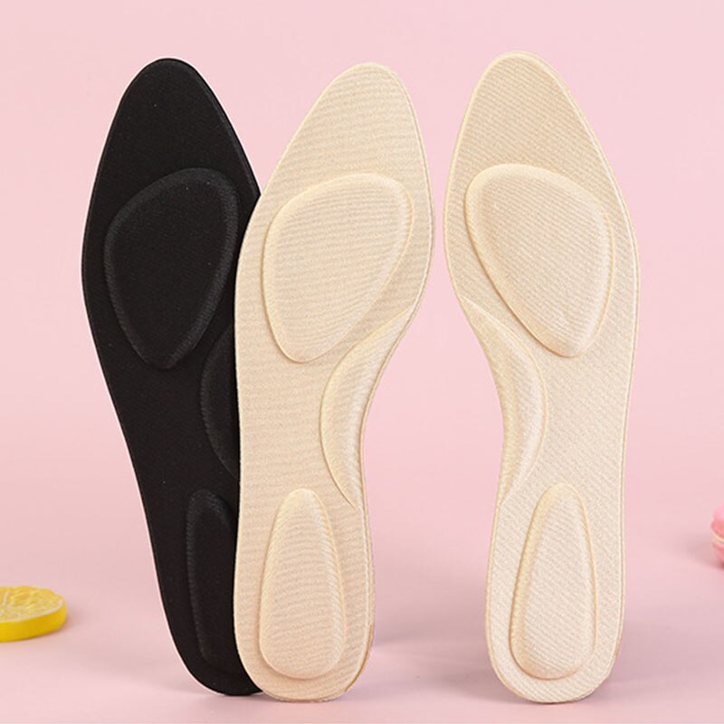 Plantillas ortopédicas con espuma viscoelástica 4D flocado, plantillas ortopédicas con arco para zapatos, suelas planas para pies, suelas ortopédicas para cuidado de zapatos