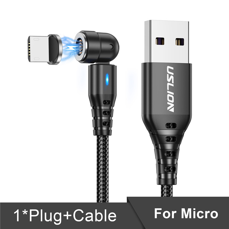 Kabel magnetyczny 5A Obrót o 540 stopni Kabel do szybkiego ładowania typu C Kabel do ładowania magnetycznego Micro USB Przewód do transmisji danych telefonu do iphone'a Xiaomi Samsung
