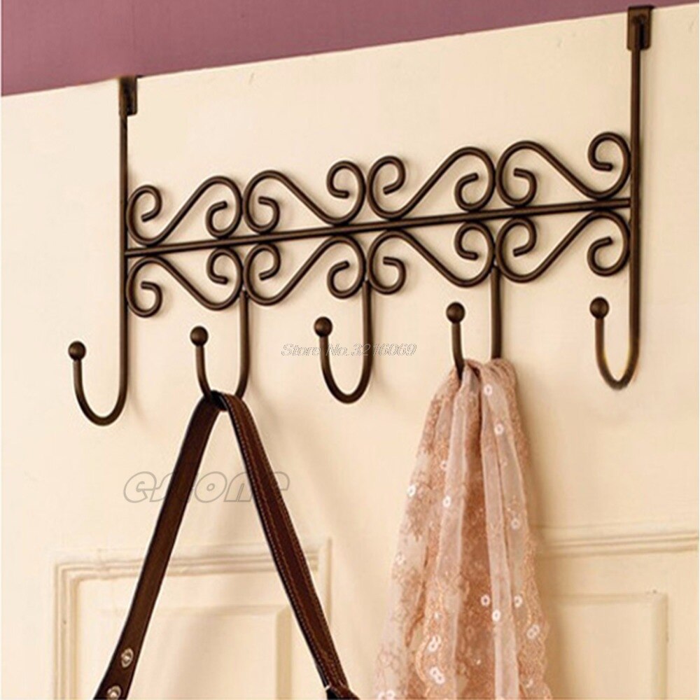 Hoedentas handdoek jas kleding over de deur badkamerhanger hangrek houder 5 haken groothandel