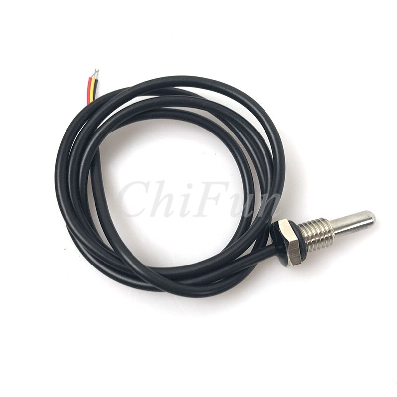 2 STÜCKE/DS18B20 liefern linie mit 1 mt länge M10 gewinde sonde sensor digitalausgang sensor