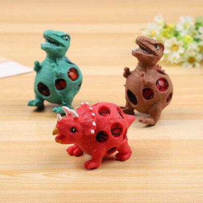 Yooap Squeeze Speelgoed Ei Splat Bal Anti Stress Decompressie Cure Speelgoed Reliever Beste Voor Kinderen Volwassen Speelgoed 4 Stuks: vent dinosaur
