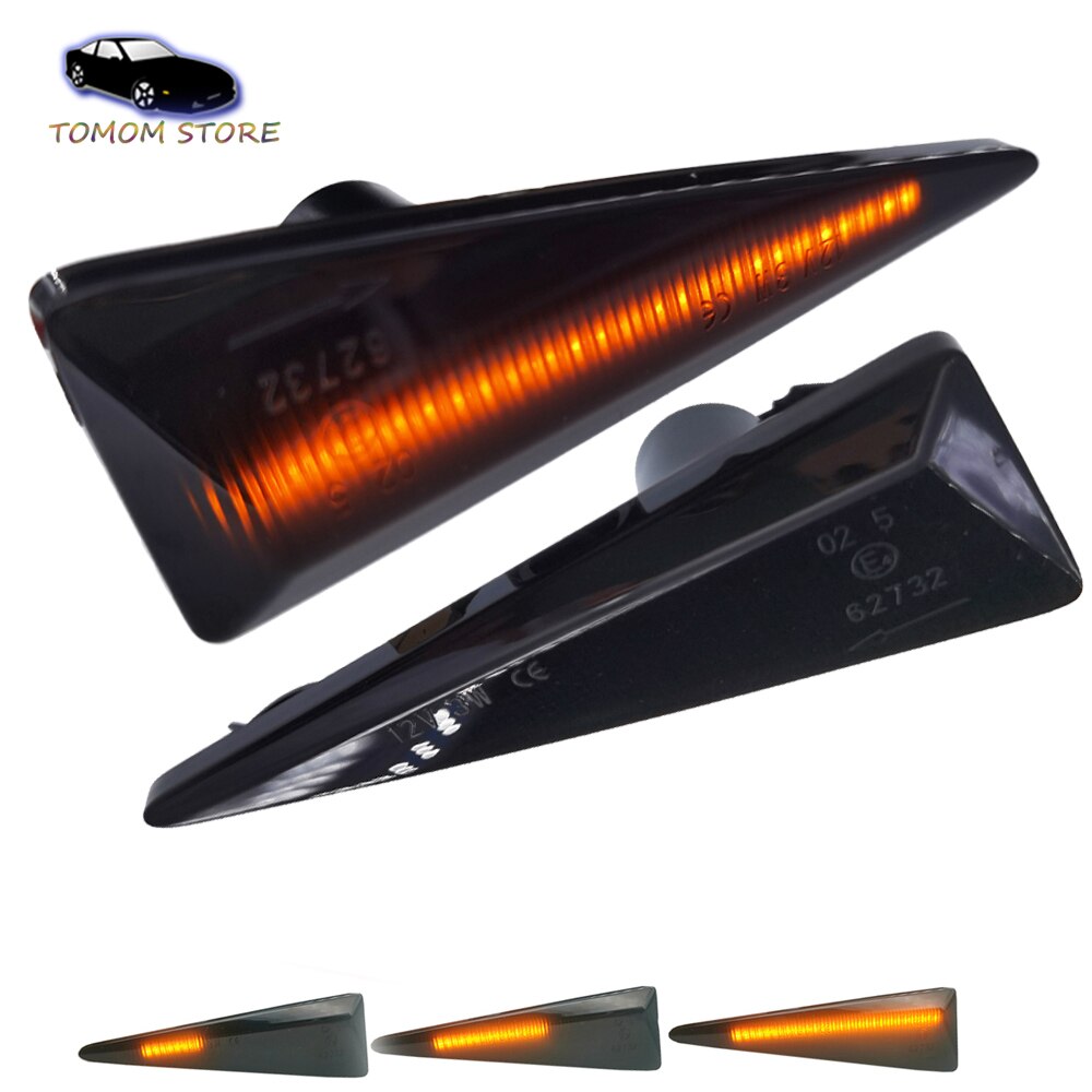 2 stuks dynamische led zijmarkeringslichten met knipperlichten voor renault espace  mk4 vel satis wind avantime megane 2 scenic 2 espace 4: Default Title