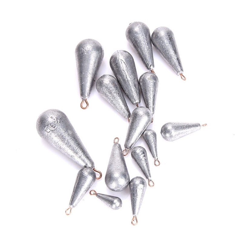 10 pcs Band Water Droplets Sinker Lead Sinker fishing line fishing lead fishing rod thread fishing weights