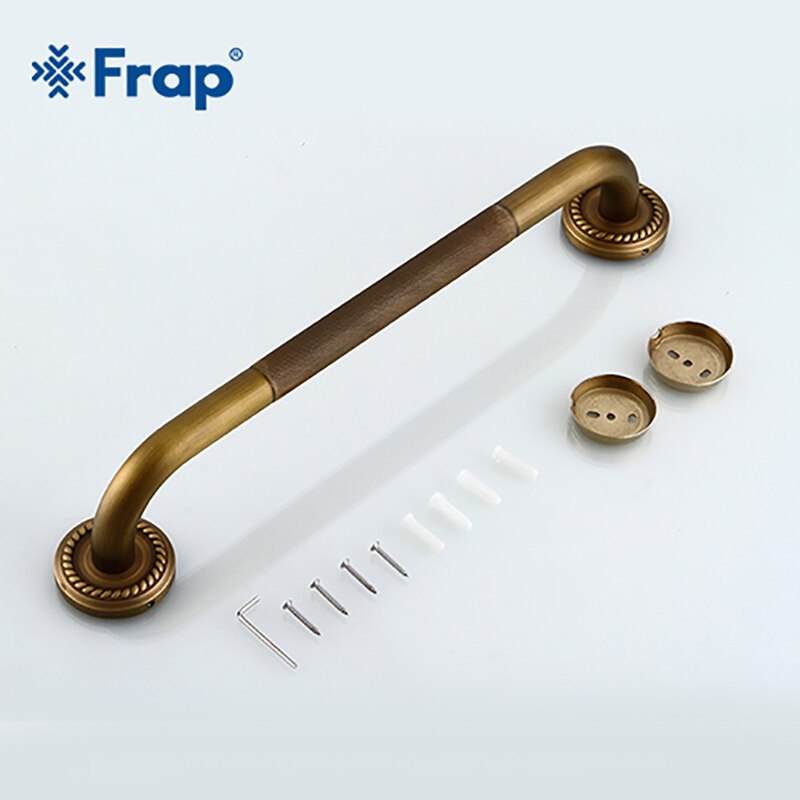Frap Brass Bathroom Handrail Brushed Bathtub Handrail Safety Grab Bar The Old man Bathroom Toilet Armrest Y81054