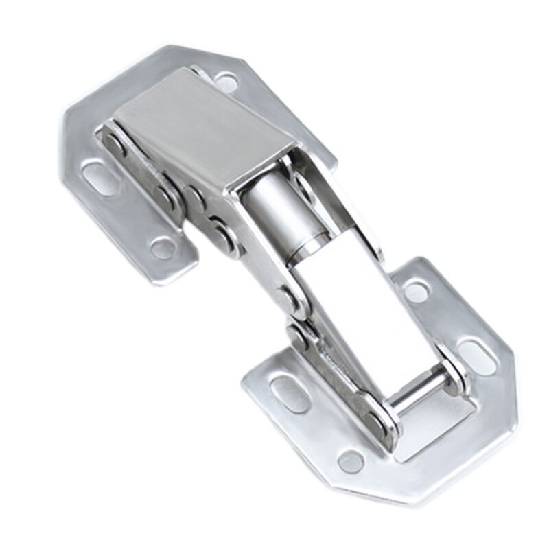 4pcs Cabinet Hinge 90 Degree No-Drilling Hole Cupboard Door Hydraulic Hinges Soft Close With Screws Furniture Hardware: 3 inch