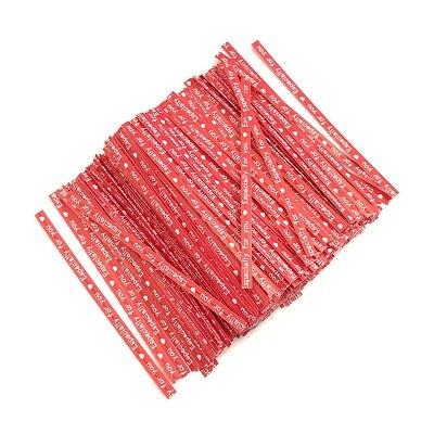 Lot de 500 cravates d'emballage scellées en sachet de bonbons, biscuits, pour emballage de , à faire soi-même, pour fête de mariage, boulangerie, spécialement torsadées, décoration de maison: 500pcs red