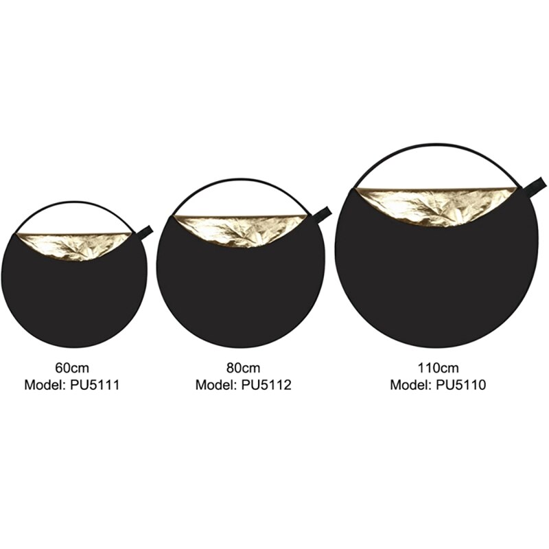 Puluz Foto Reflector 110Cm Goud/Zilver/Wit/Zwart/Zacht Licht 5 In 1 Opvouwbare Draagbare foto Reflector