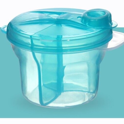 Stackable Baby Milk Powder & Snack Storage Container – BPA Free (Blue & Yellow) main image 1