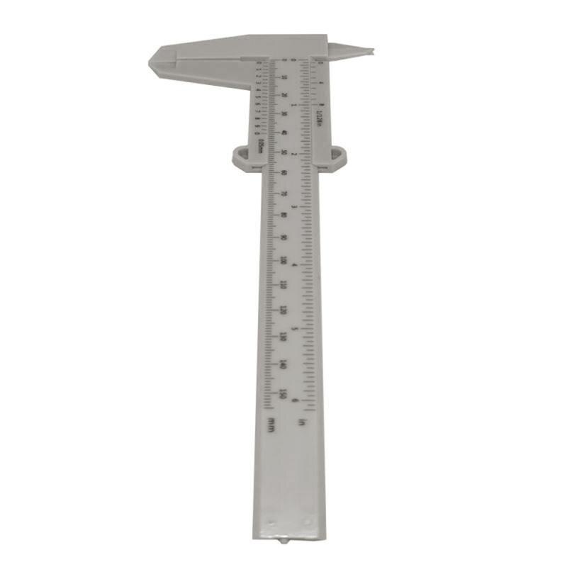 0-150mm 0.5mm Vernier Caliper Double Scale Plastic Vernier Caliper Measuring Student Mini Tool Ruler DIY Model Making
