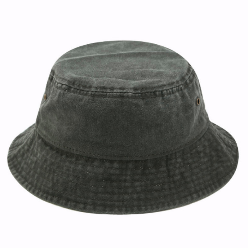 Chapéu de denim lavado vintage, chapéu em branco de jeans, boné de pesca, parte superior reta, chapéu de sol, aba larga, praia, panamá, esportes ao ar livre chapéu do sol