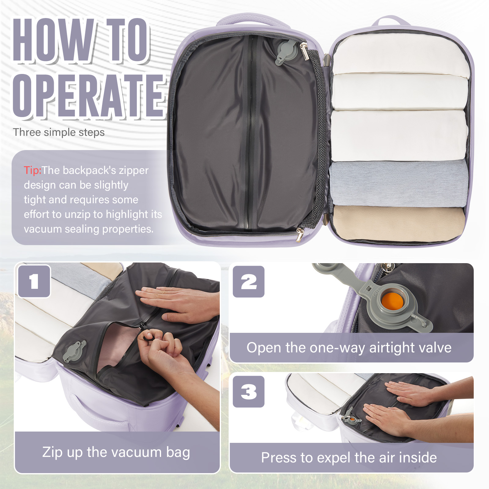 Grote reisrugzak Vacuümcompressierugzak voor dames Reizen Carry on Business Day, Ryanair-rugzak 40x20x25 reistas