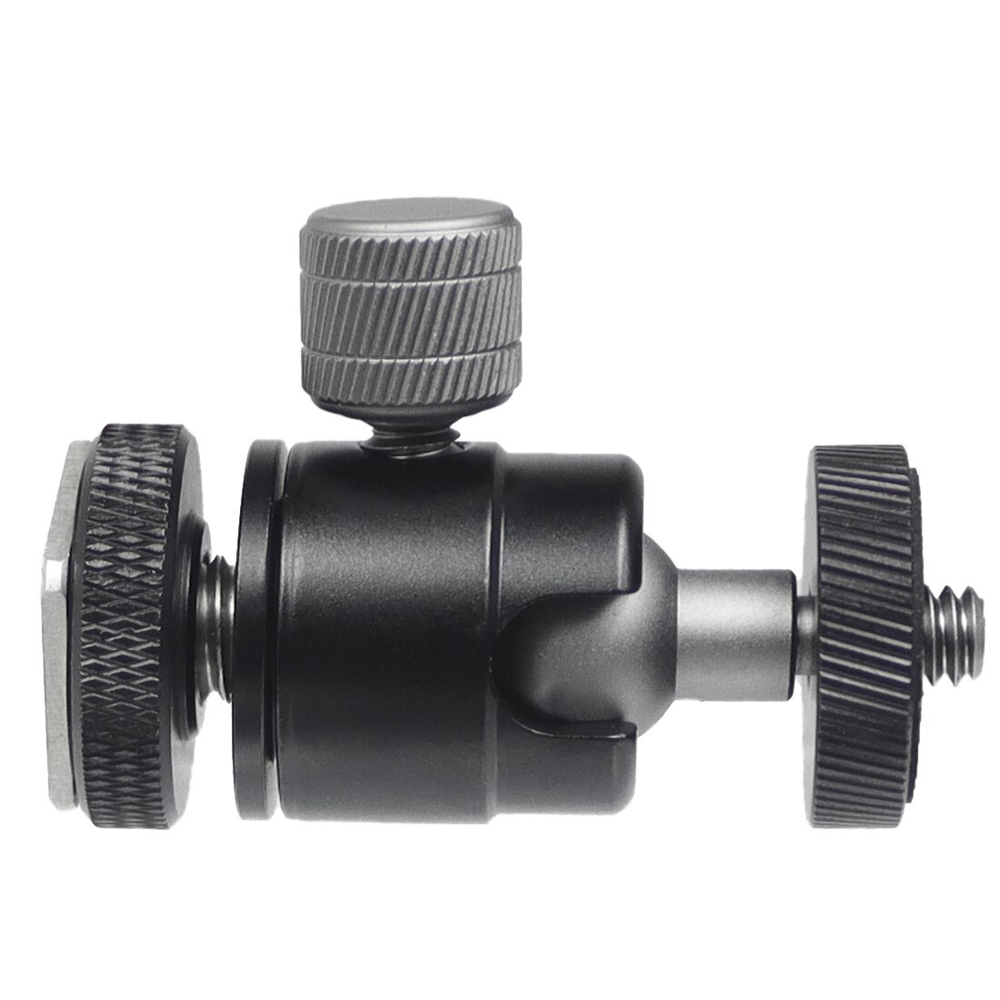 360 ° drehbarer universeller mini-kugelkopf mit blitzschuhhalterung für gimbal-monitore, slr- und dslr-fotografiezubehör