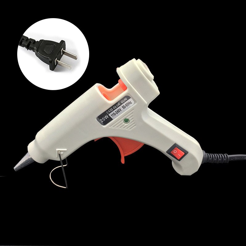 schmelzen Kleber Pistole Industrielle Mini Pistolen Thermo 20W Elektrische Wärme Temperatur Werkzeug schmelzen Kleber Stöcke für Hause DIY Handwerk Werkzeug: Weiß / uns