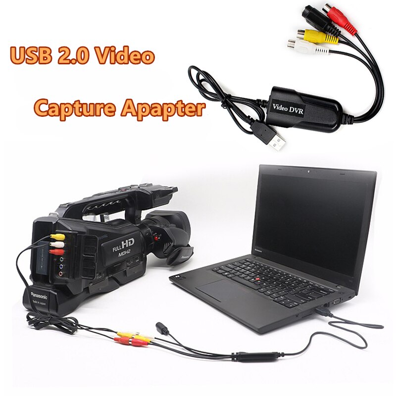 USB Video Capture Card USB 2.0 Audio Video Recorder Edit DVR 4 Channel TV DVD VHS TV For Win7/8/10/XP/Vista Drive free