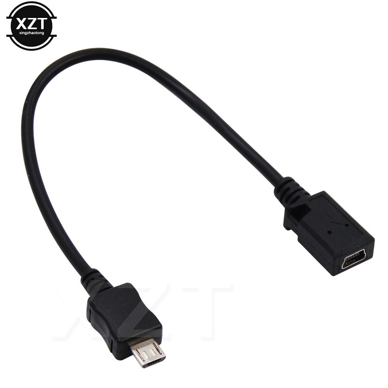 Mini USB Female to Micro USB Male Connector Adapter Cable for phones MP3 MP4 AND Computer