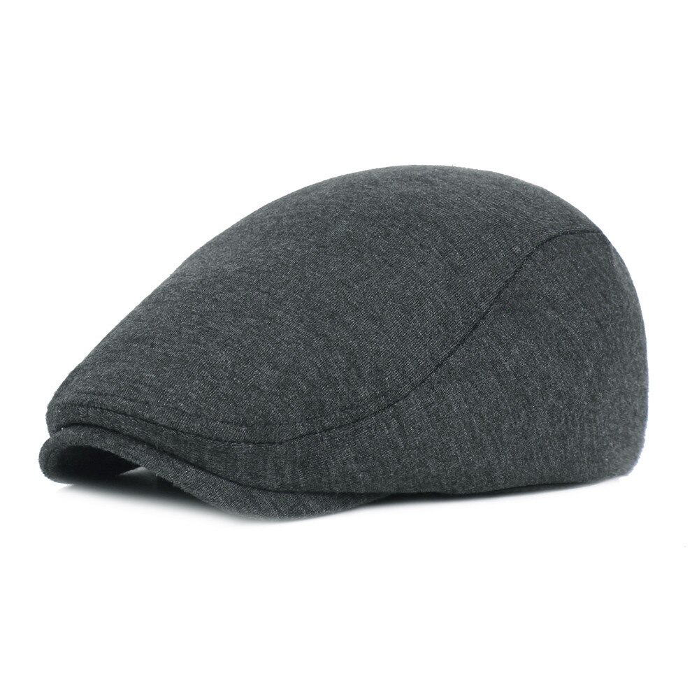 Casquette en coton pour hommes, chapeau de soleil, plat, casquette Gatsby, classique, Vintage, solide, béret, casquette de papa, visière d'été: GRIS