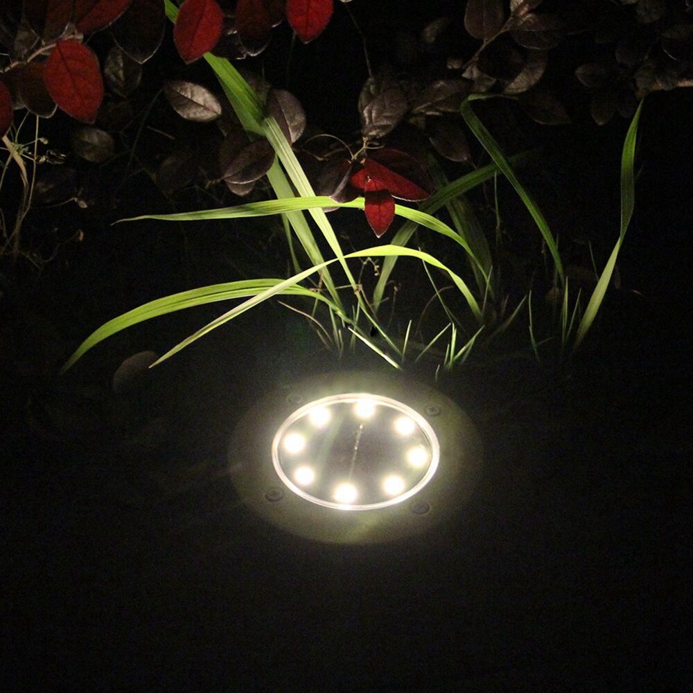 Draadloze waterdichte grondverlichting op zonne-energie, ,8 led-tuinpadverlichting voor buiten, verpakking van ,4
