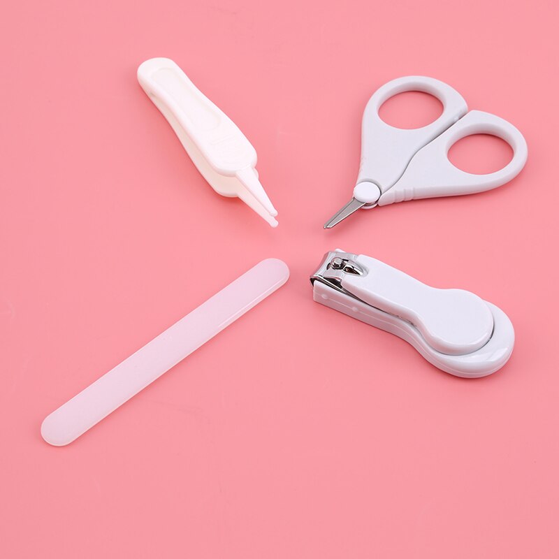 4 Pz/scatola Del Bambino Appena Nato Infantile di Sicurezza Tagliatore di Chiodo Scissor Bambini Attrezzi Strigliatura E Tolettatura File di Cura di Assistenza Sanitaria Kit di Chiodo Del Bambino Strumento: gray