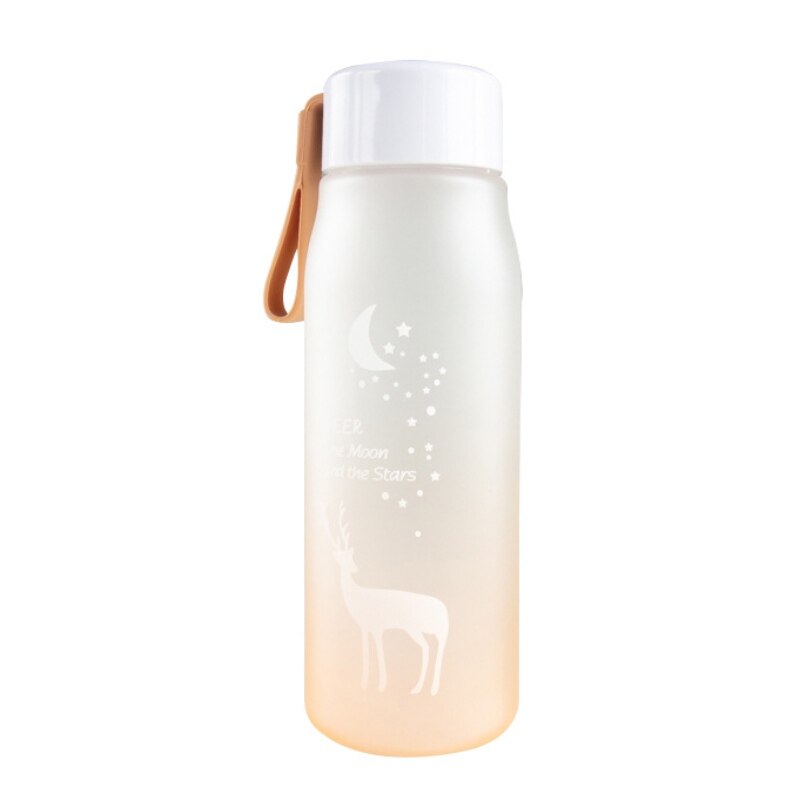 Scrub Grote Capaciteit Plastic Cup Leuke Elanden Sport Fles Drank Fles Kinderen Drinkwater Fles: O