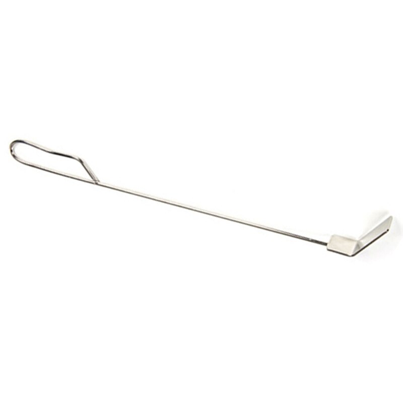 Rastrillo de ceniza de carbón inoxidable para barbacoa, herramienta para cenizas, rastrillo de póker, para estufa de leña Joe fumador de carbón, plateado: Default Title