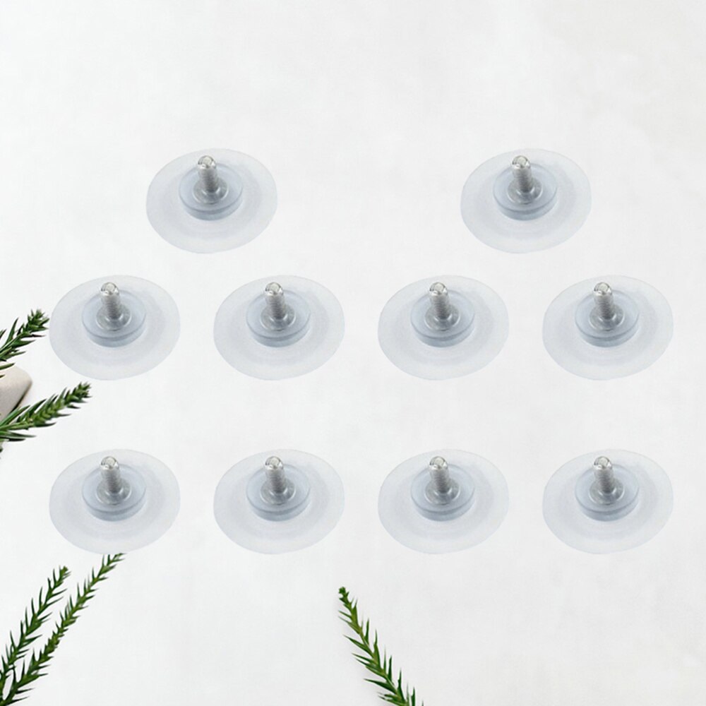 10Pcs 4Mm Meubels Bureau Glas Pvc Anti-Collision Zuignappen Sucker Hanger Pads Met Schroef Vervangende Onderdelen voor Tafel