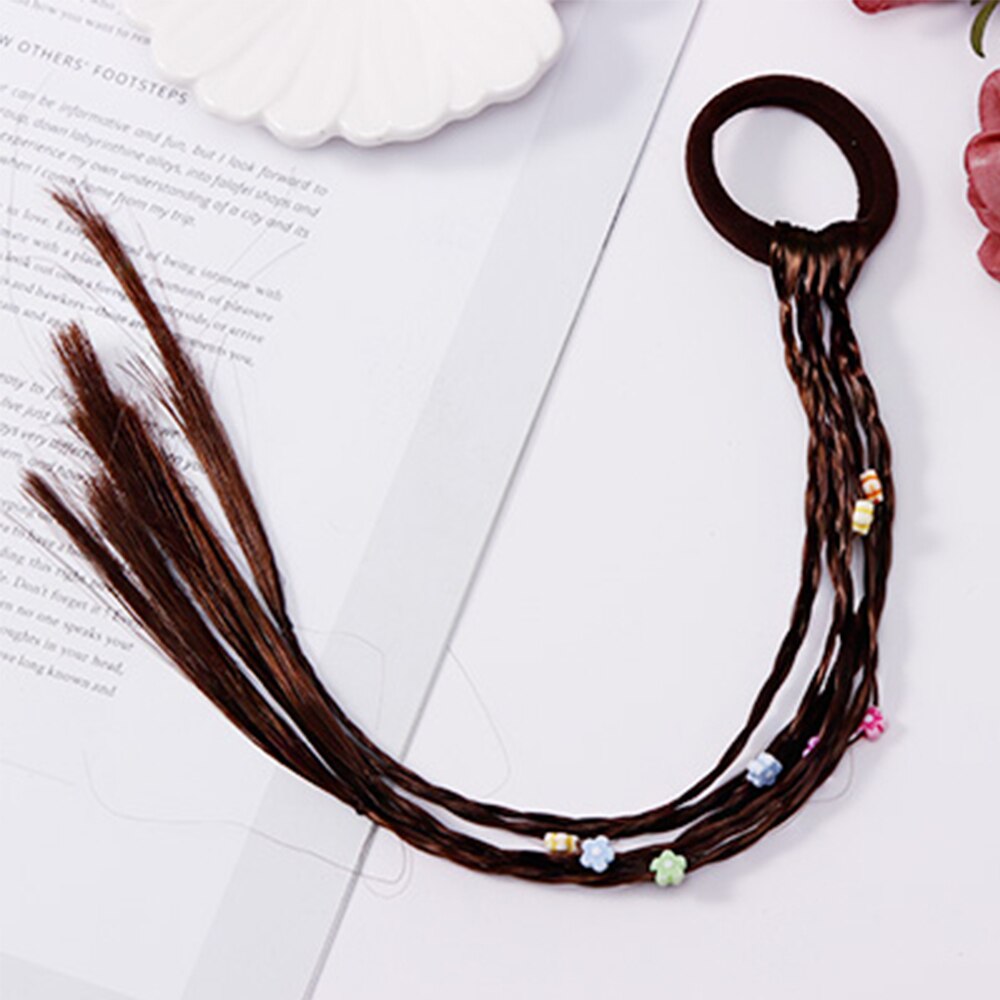 1pc kinderpruiken met vlechten, veelkleurige mini-clips, elastiekjes voor kinderen, haarbanden, schattige haaraccessoires, koreaanse stijl, haarkoord.