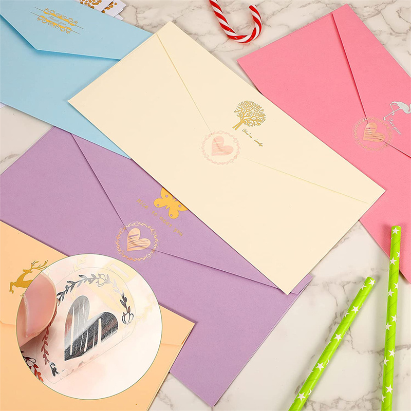 Autocollants de coeur bronzant clair, enveloppe ronde, étiquettes de bancs, carte d'invitation de fête de mariage, étiquettes de décoration de , 100 po, 1.26 pièces