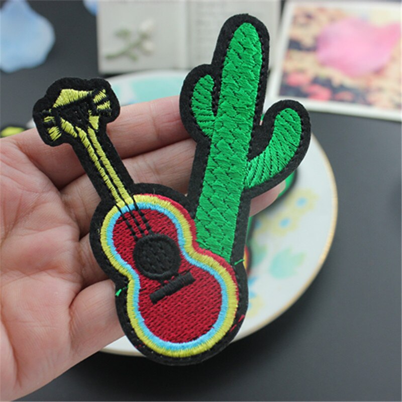 Sewing Clothes Patch Iron On Embroidery Patches Hotfix Applique Motifs Sew On Garment Stickers fish monkey horse Cool