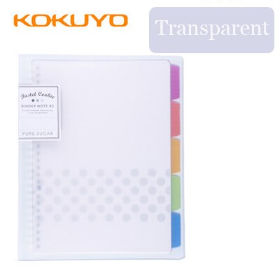Kokuyo Japan ring detachable loose-leaf notebook diary B5 notes A4 stationery A5 simple office classification school supplies: Transparent color / A5
