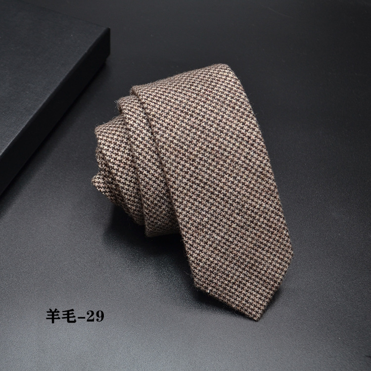 Wol Smalle Stropdas Voor Mannelijke Werk Casual Wedding Bruidegom 6 Cm Stropdassen Das Formele Neckcloth Bruidsjonkers Ties Mannen: 29