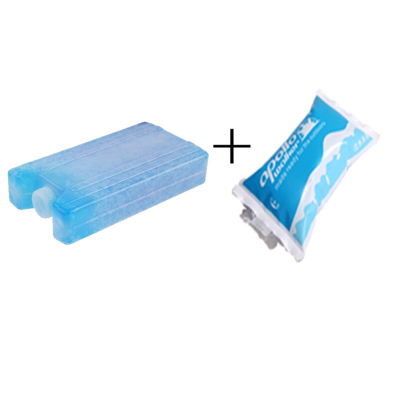 Caja rellena de agua fría de HDPE, tipo plano, para fiambreras y bolsas refrigeradoras, gran capacidad, 400ml, caja de resina de polímero absorbente: a pack and a box
