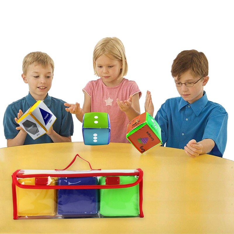 Educazione fai-da-te per bambini gioco di dadi per bambini Pocket Square Baby Square Toy per l'insegnamento