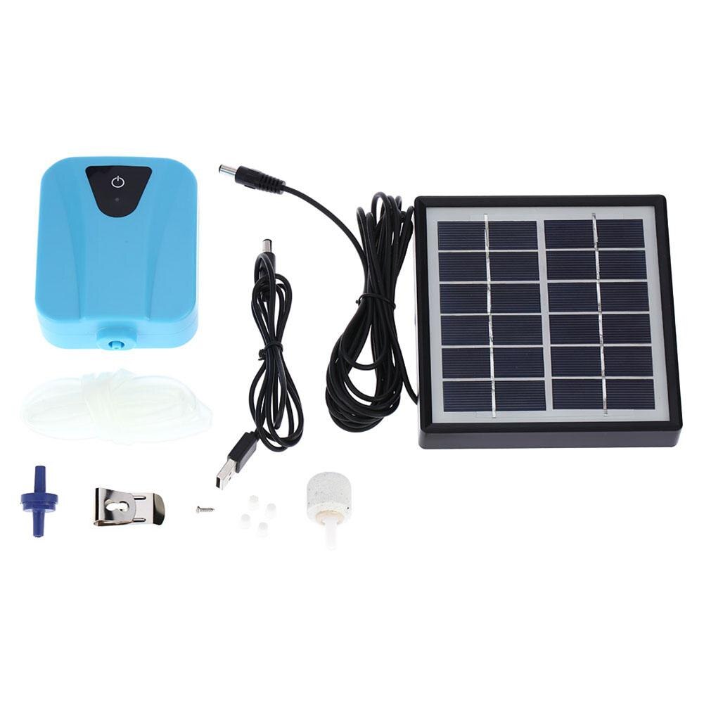 Solar Powered Oxygenator Water Oxygen Pump Pond Aerator Aquarium Airpump