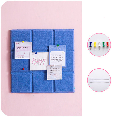 2pcs/set Color Felt Letter Board Message Board Home Office Decor Board Photo Display Board Wall Decoration Business Card Display: 2pcs blue