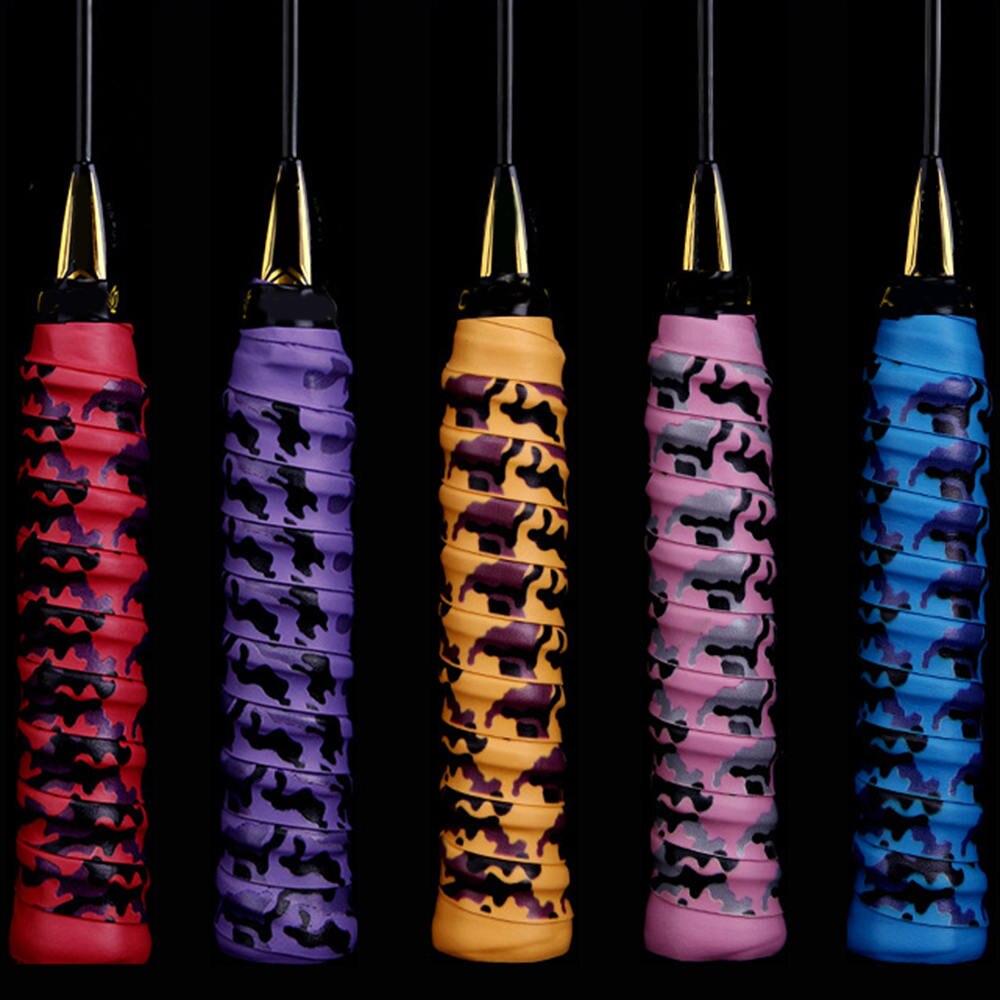 5 stk camouflage print anti-slip badminton grip bælte tennis overgrip over grip svedbånd til ketcher squash