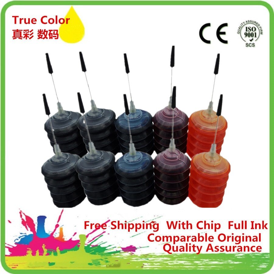 Bottle Refill Ink Kit For Officejet Pro 8600 Pro 8100 Pro 251dw Pro 276dw Inkjet Printer: 30ML 2SET 2BK