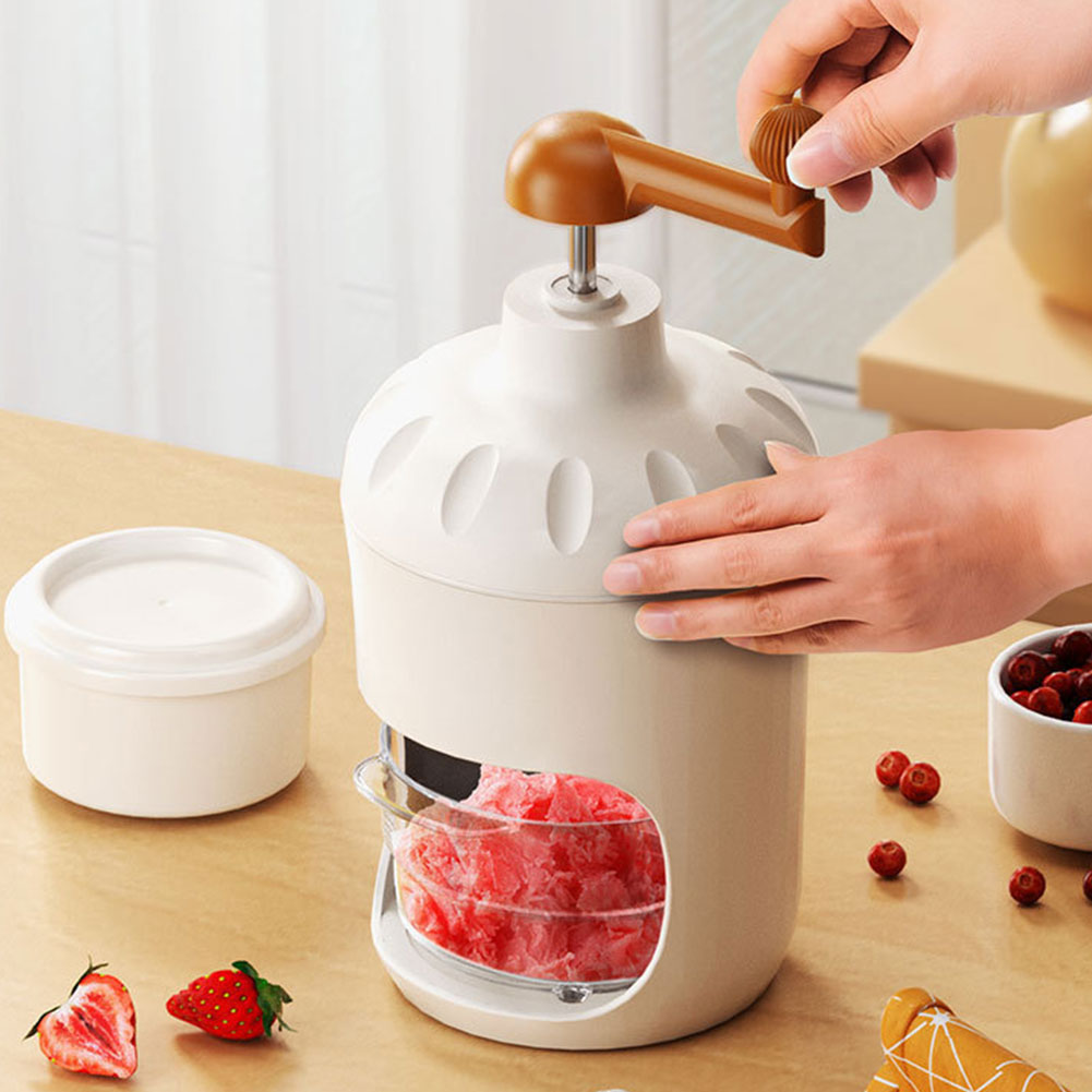 Diy mão-manivela barbeador de gelo manual máquina de gelo raspado mini rotativo máquina de barbear de gelo multifuncional doméstico fabricante de gelo esmagado