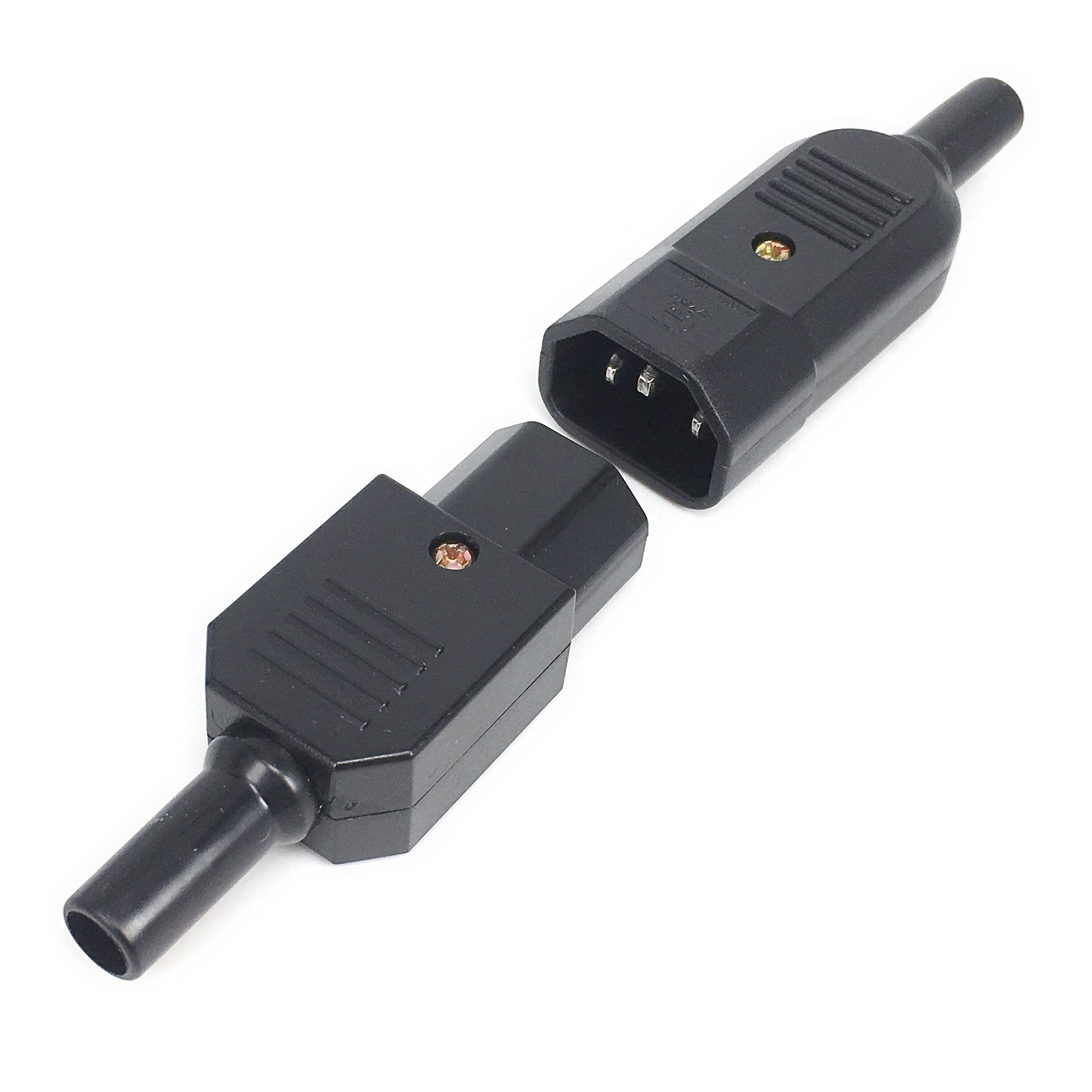 16A 250V IEC Straight Cable Plug Connector C13 C14 Female Male Plug Rewirable Power Connector 3 Pin AC Socket Industrial Plug