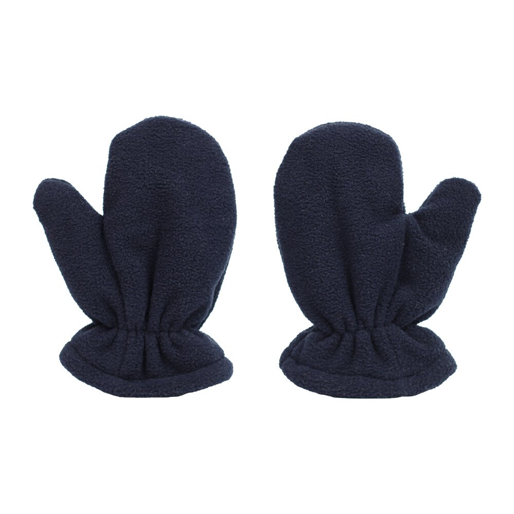 Guantes de lana Polar para niños Y niñas, de 3 a 10 colores, suaves Y gruesos, cálidos Y gruesos: navy blue