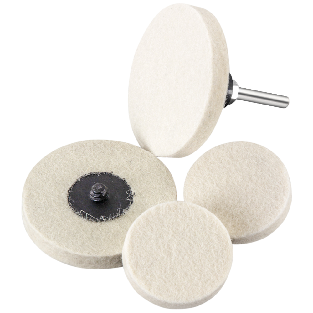 50Mm/75Mm Wol Polijsten Wiel Buffing Pads Quick Change Vilt Polijstschijf Roll Rock Voor Rotary Tool schurende