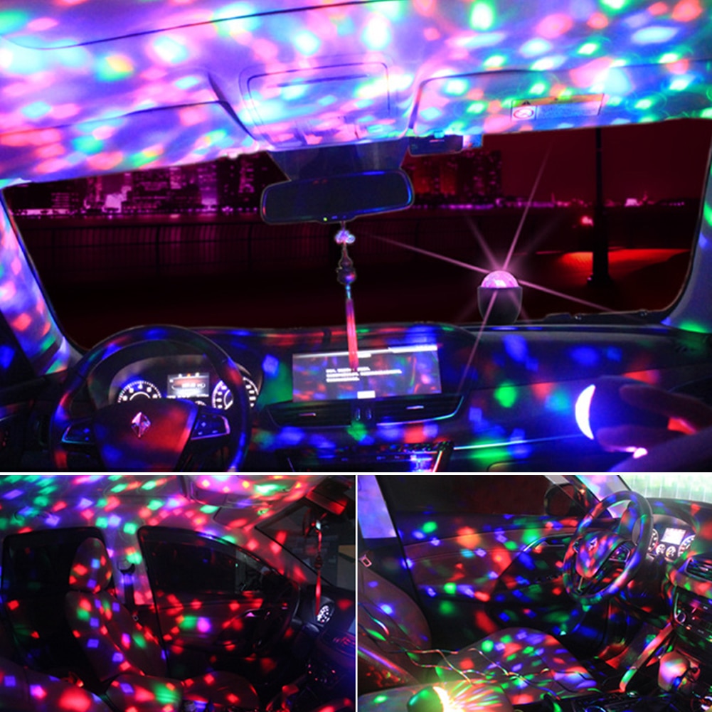 Luces de proyector de escenario de de discoteca Mini Led de voz activada USB bola mágica de cristal Flash DJ luces para casa KTV coche de Bar n. ° 20