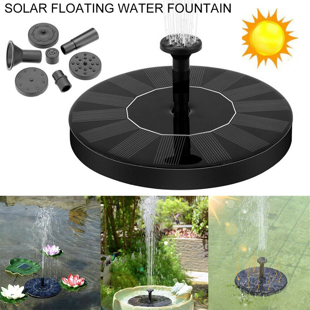 1.4W Solar Powered Fountain Water Pump DIY Bird Bath Fountain Pump ...