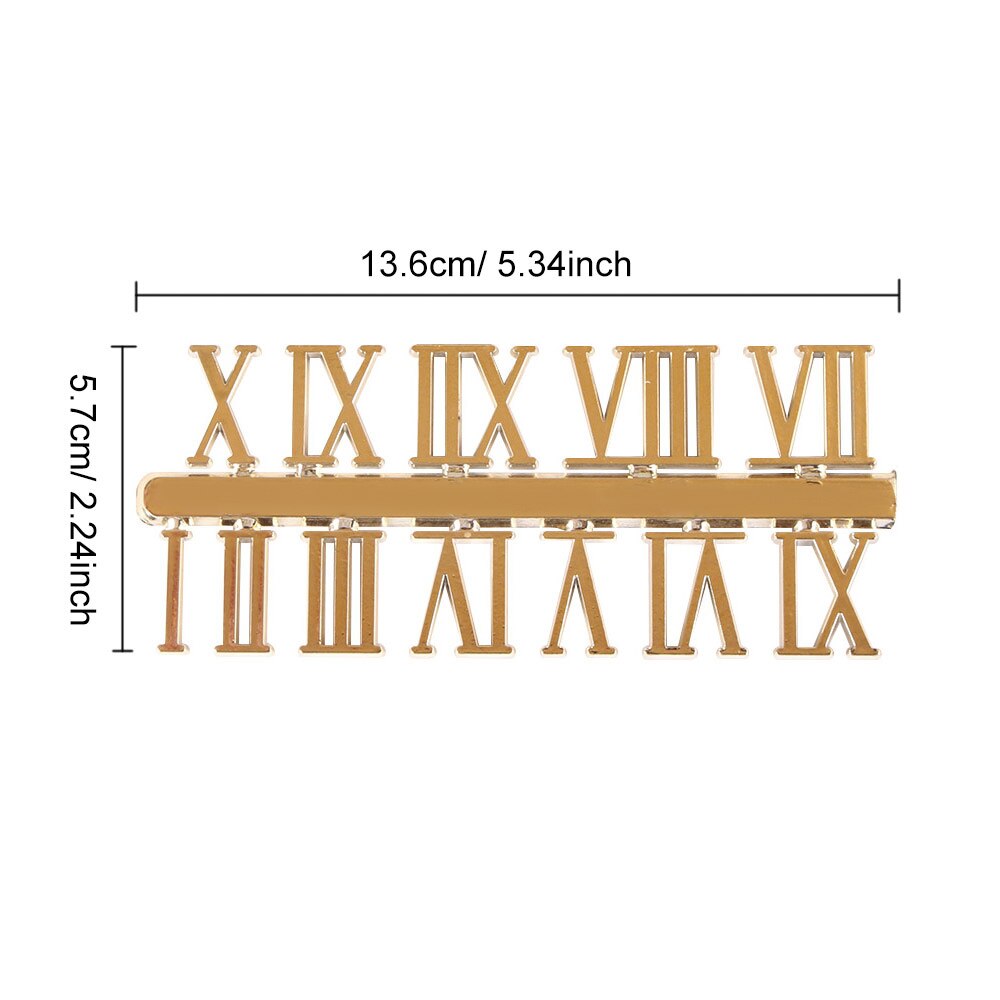 Angoily Romeinse Cijfers Horloge - Gouden Klokcijfers DIY Reparatie Set